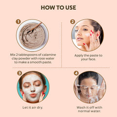 Bio Organic Calamine Clay Powder for Hair & Skin - 100% Natural & Pure