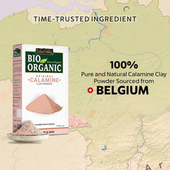 Bio Organic Calamine Clay Powder for Hair & Skin - 100% Natural & Pure