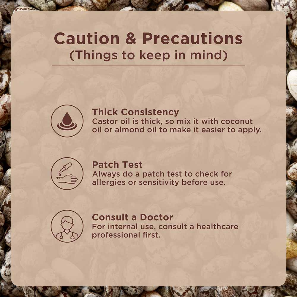 Pure & Organic Castor Oil cautions