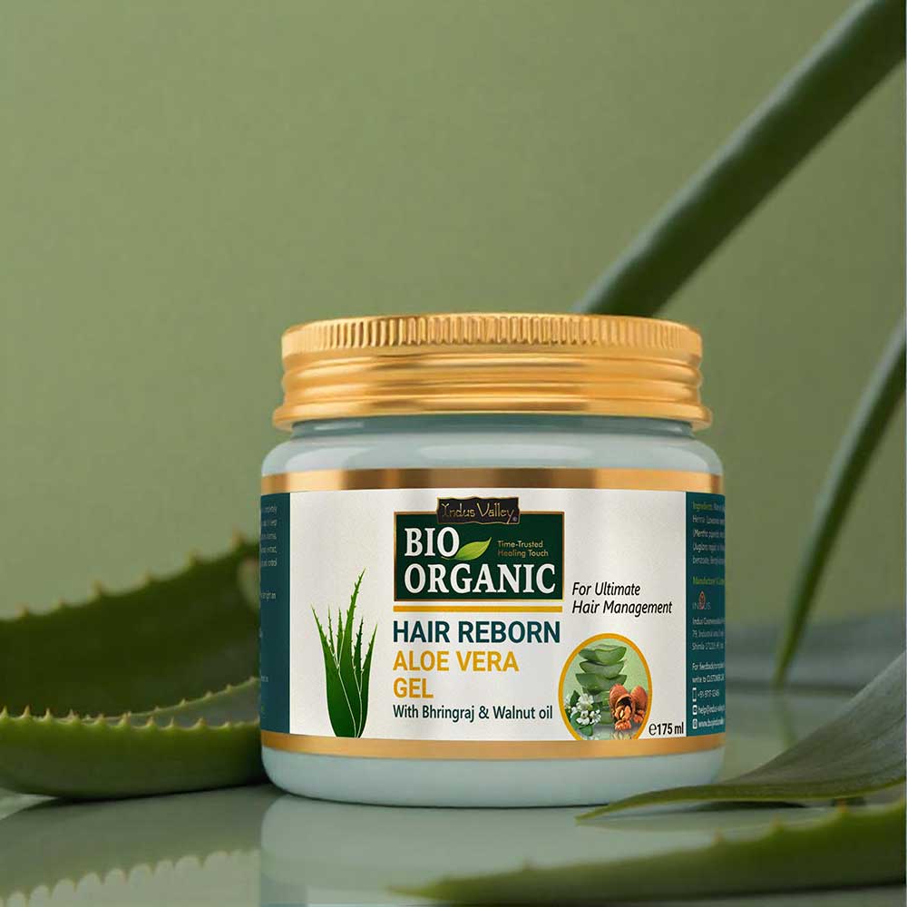 Bio Organic Hair Reborn Aloe Vera Gel With Bhringraj & Walnut Oil