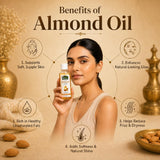 Bio Organic Sweet Almond Oil for Healthy Hair and Glowing Skin - 100% Natural & Pure