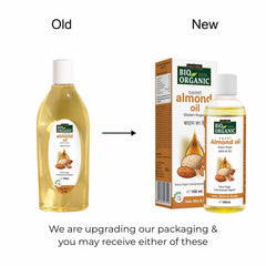 Bio Organic Sweet Almond Oil for Hair and Skin - 100% Natural & Pure