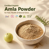 100% Organic Amla Fruit Powder (Indian Gooseberry) for Hair Growth, Skin Glow & Immunity Boost - 100g