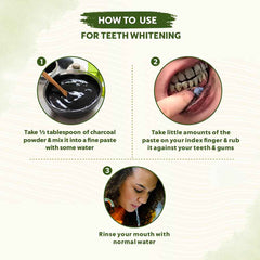 Bio Organic Activated Wood Charcoal Powder for Face - 100% Natural & Pure