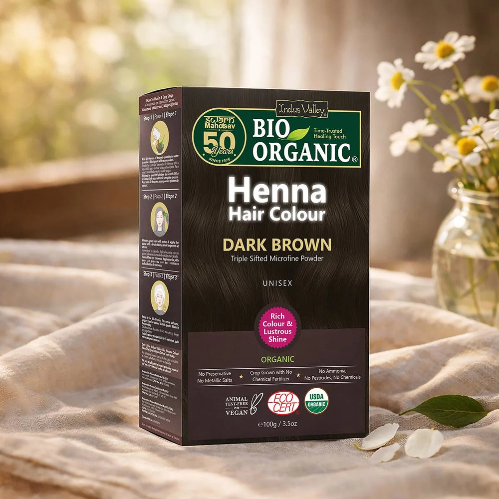 Dark Brown Henna Hair Colour