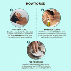 Bio Organic Original Dead Sea Salt for Hair & Skin - 100% Natural & Pure (250gm)