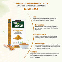 Bio Organic Fenugreek Methi Seed Powder for Hair & Skin - 100% Natural & Pure (100gm)