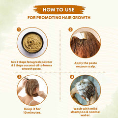 Bio Organic Fenugreek Methi Seed Powder for Hair & Skin - 100% Natural & Pure (100gm)