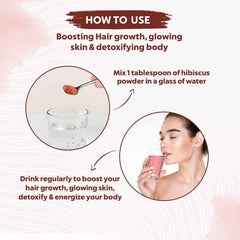 Bio Organic Hibiscus Powder for Skin & Hair - 100% Natural & Pure - Pack of 4