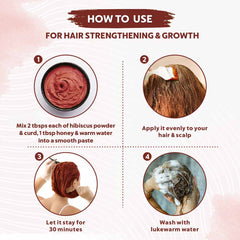 Bio Organic Hibiscus Powder for Skin & Hair - 100% Natural & Pure - Pack of 4