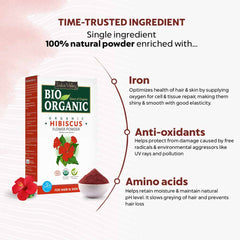 Bio Organic Hibiscus Powder 100gm. - Pack of 5