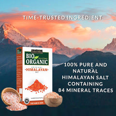Bio Organic Original Himalayan Salt for Hair & Skin - 100% Natural & Pure (250gm)