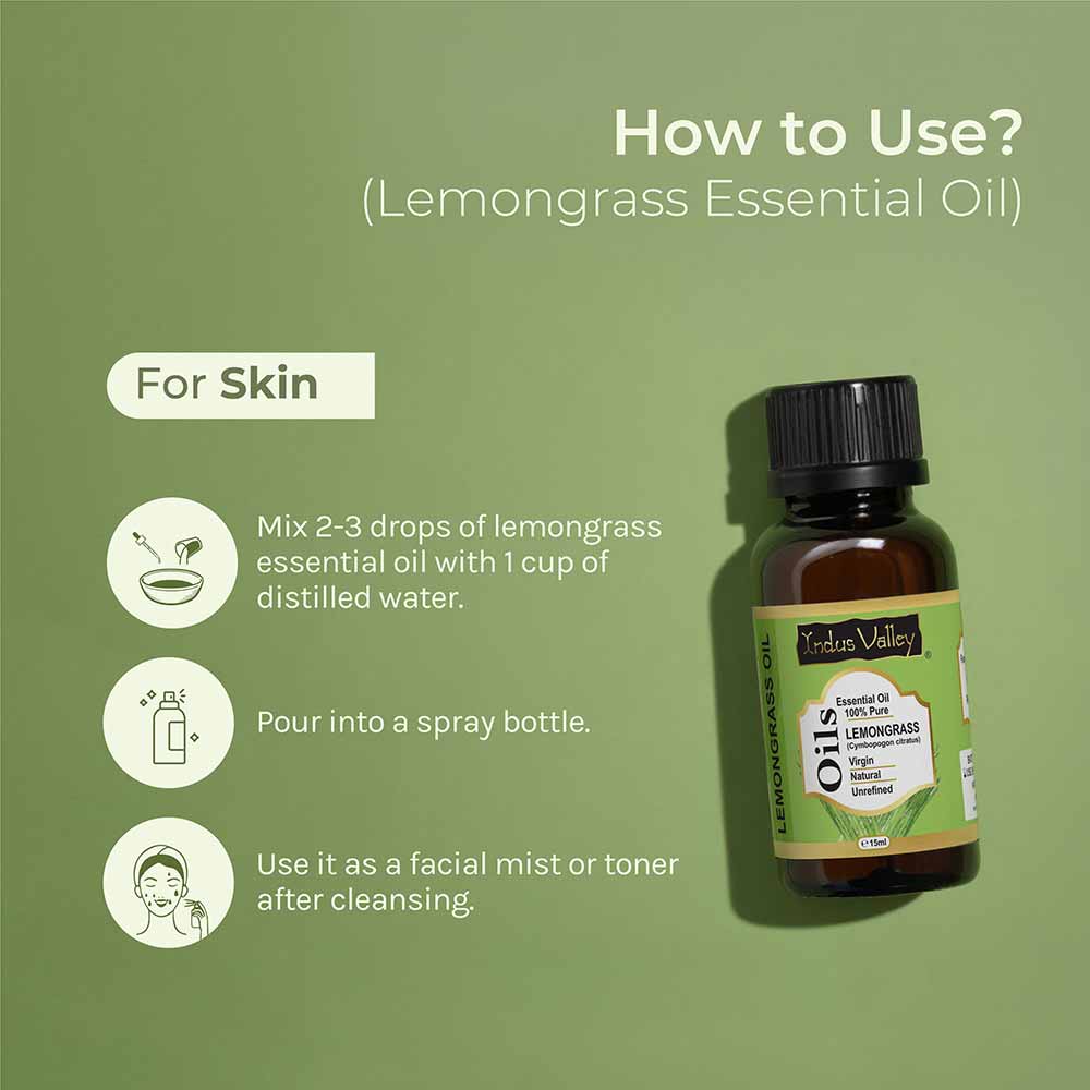 Pure & Organic Lemongrass Essential Oil how to use