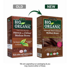 Bio Organic Medium Brown Henna Hair Colour – 100% Natural, Chemical-Free for Vibrant Colour (100gm)
