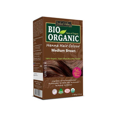 Bio Organic Medium Brown Henna Hair Colour – 100% Natural, Chemical-Free for Vibrant Colour (100gm)