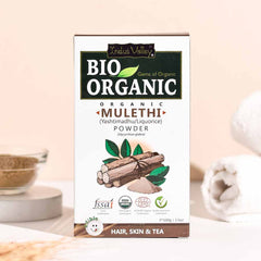Bio Organic Mulethi Powder (Licorice Root) for Hair & Skin - 100% Natural & Pure (100g)