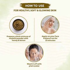 Bio Organic Mulethi Powder for Face & Hair - 100% Natural & Pure - Pack of 4
