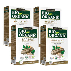 Bio Organic Mulethi Powder for Face & Hair - 100% Natural & Pure - Pack of 4