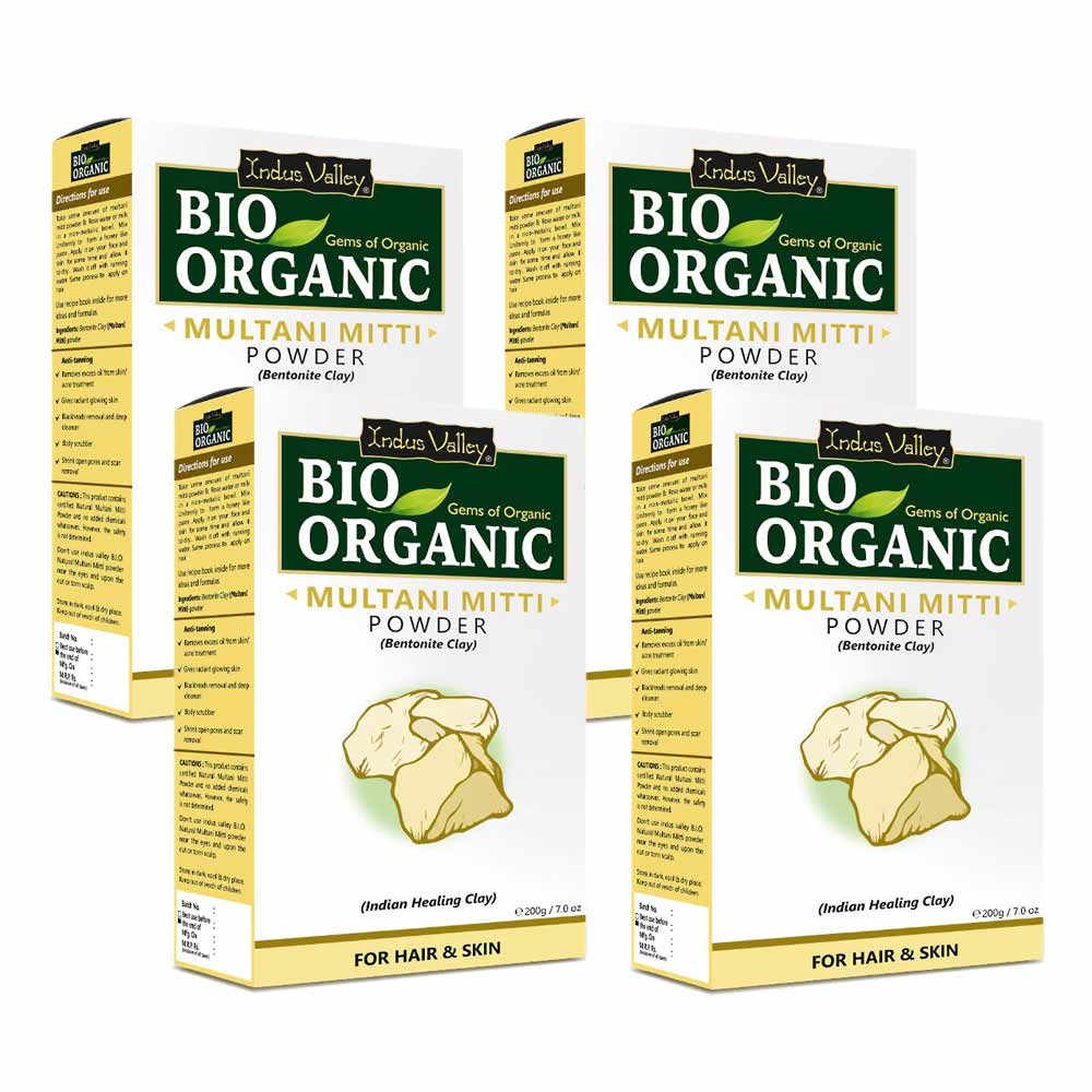 Bio Organic Multani Mitti Powder Pack of 4