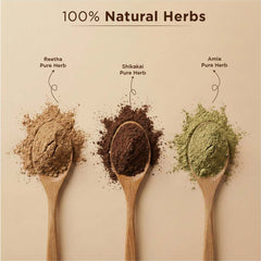 Bio Organic Natural Shampoo & Conditioner Combo for Scalp Care & Shine (Amla, Reetha & Shikakai Powder) - 100% Natural & Pure