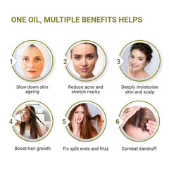 Bio Organic Extra Virgin Olive Oil for Hair & Skin - 100% Natural & Pure