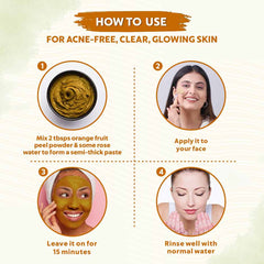 Bio Organic Orange Fruit Peel Powder for Skin - 100% Natural & Pure