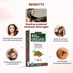 Bio Organic Reetha Fruit Powder for Hair - 100% Natural & Pure