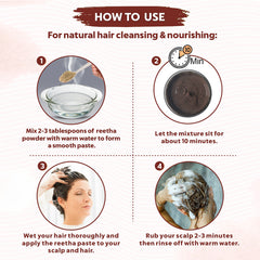 Bio Organic Reetha Fruit Powder for Hair - 100% Natural & Pure