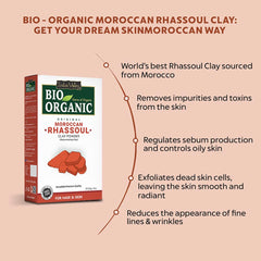 Bio Organic Moroccan Rhassoul Clay Powder for Hair & Skin - 100% Natural & Pure (250gm)