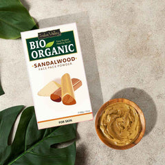 Bio Organic Sandalwood Face Pack Powder for Glowing Skin - 100% Natural & Pure