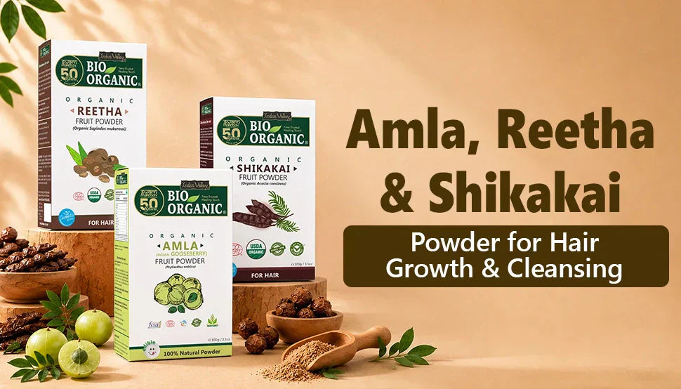 How to Use Amla, Reetha & Shikakai Powder for Hair Growth & Cleansing?