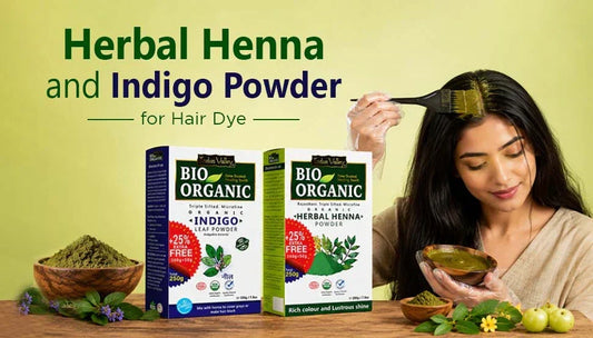 Bio Organic Herbal Henna and Indigo Powder For Hair Dye