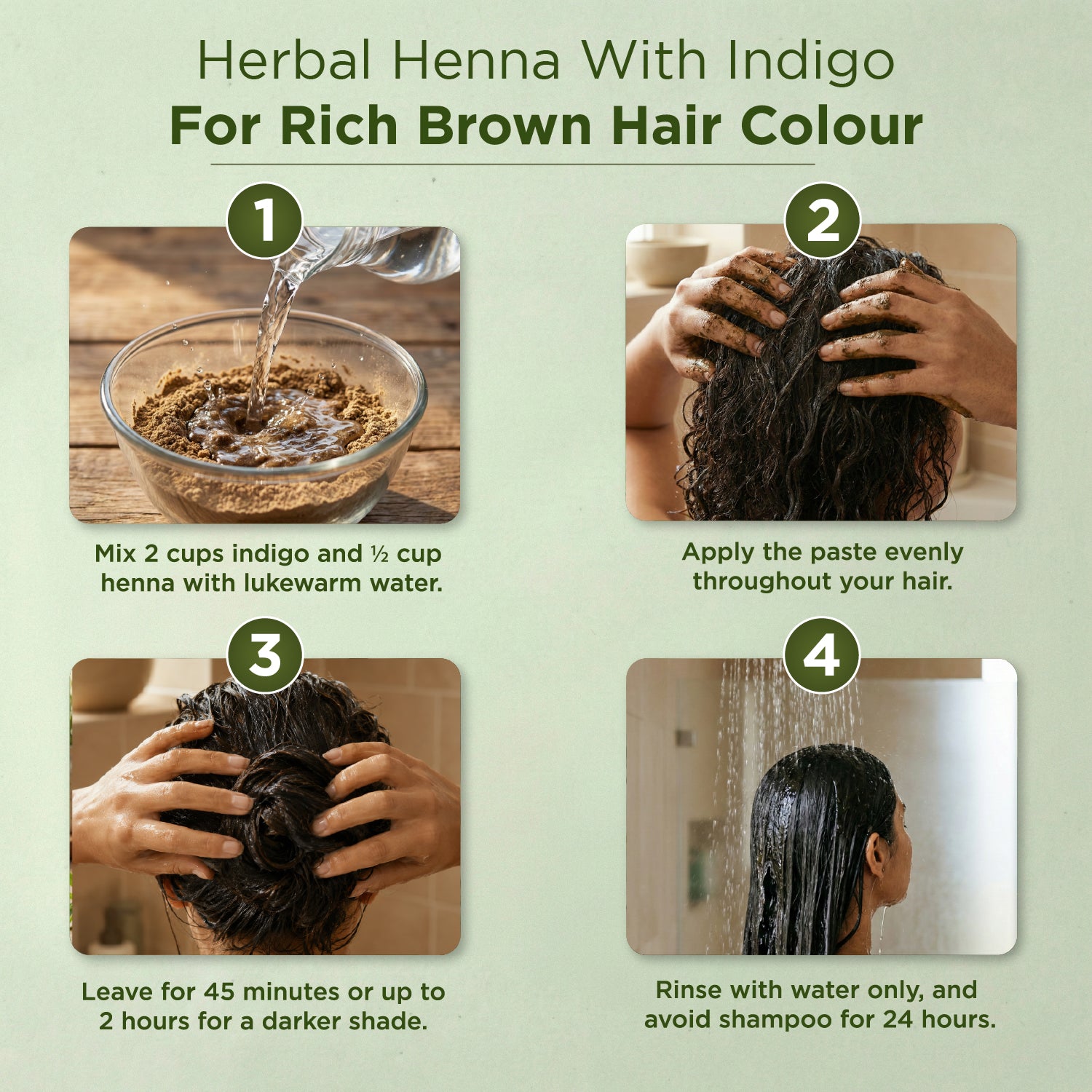Bio Organic Herbal Henna Powder for Hair Colour - 100% Natural & Pure - Pack of 3