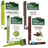 Bio Organic Herbal Henna Powder, Amla Fruit Powder, Shikakai Fruit Powder & Reetha Fruit Powder