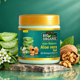 Bio Organic Hair Reborn Aloe Vera Gel With Bhringraj & Walnut Oil - 100% Natural & Pure (175ml)