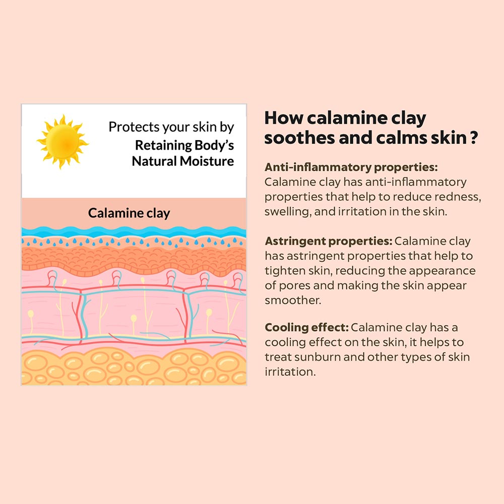 How Calamine Clay Soothes & Calms Skin?