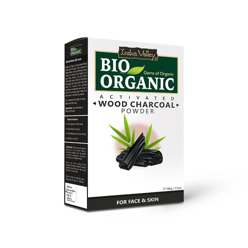 Organic & Pure Activated Wood Charcoal Powder for Face & Skin