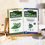 herbal henna and indigo powder for black hair