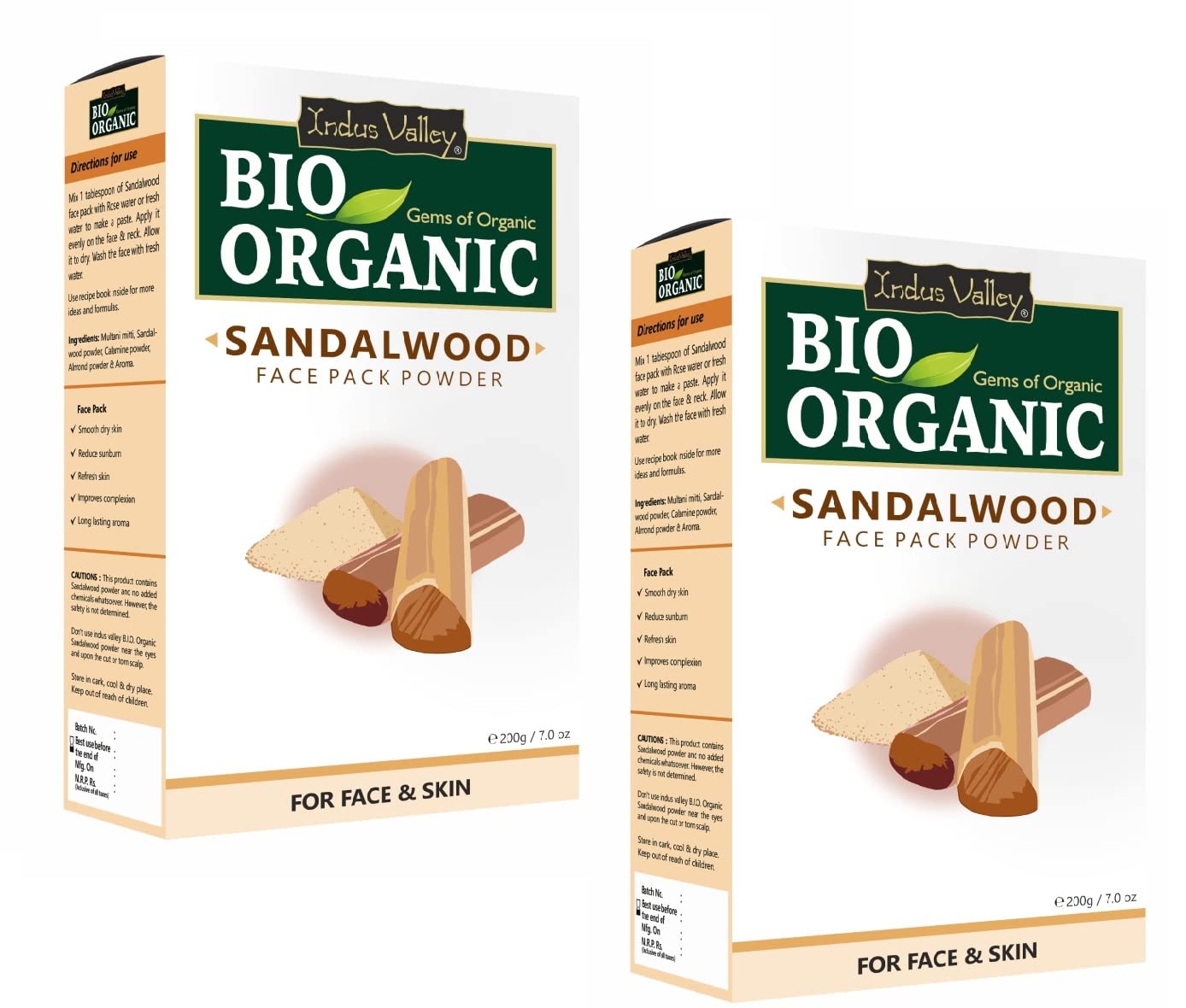 Bio Organic Sandalwood Face Pack Powder