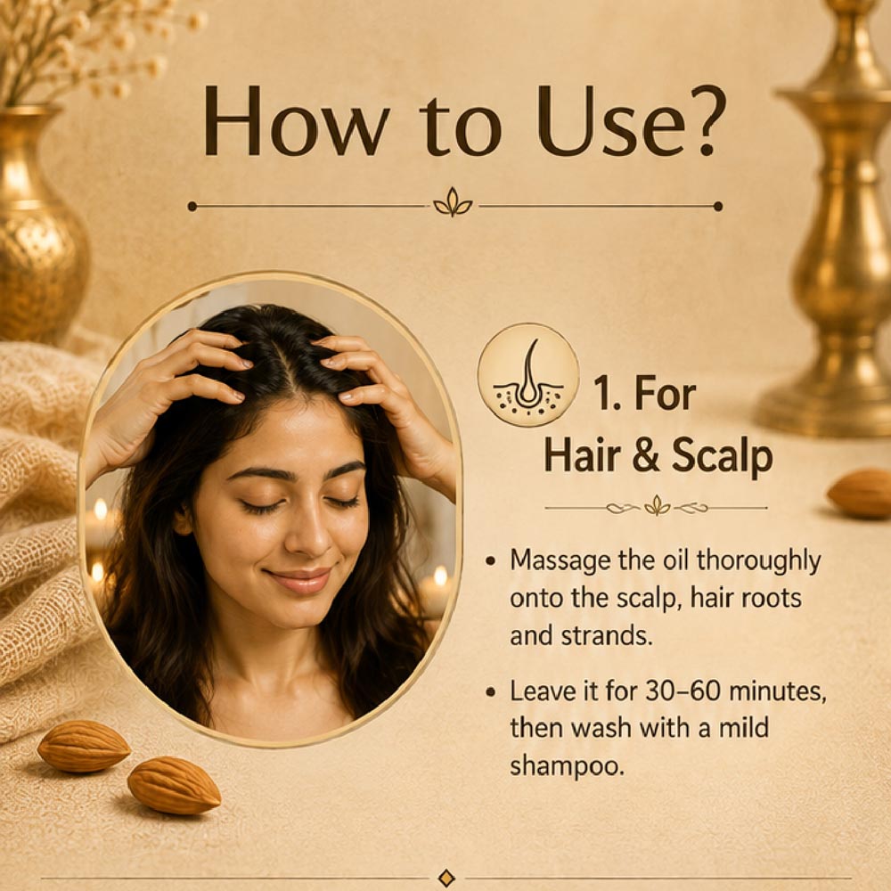 Bio Organic Sweet Almond Oil for Healthy Hair and Glowing Skin - 100% Natural & Pure