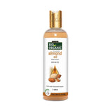 Bio Organic Sweet Almond Oil for Hair & Skin – 100% Pure Cold Pressed Oil for Moisturizing, Hair Growth & Glowing Skin (No Chemicals)