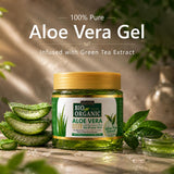 100% Pure Bio Organic Aloe Vera Gel for Face, Hair & Skin – Hydrating & Soothing Gel
