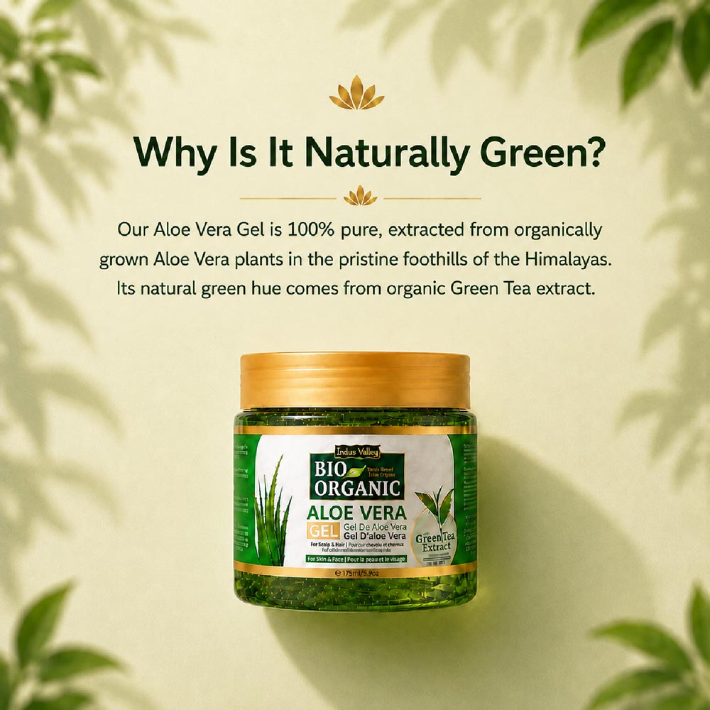 100% Pure Bio Organic Aloe Vera Gel for Face, Hair & Skin – Hydrating & Soothing Gel