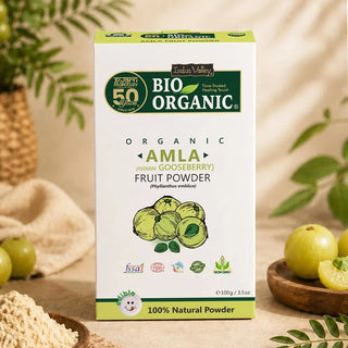 100% Organic Amla Fruit Powder (Indian Gooseberry) for Hair Growth, Skin Glow & Immunity Boost - 100g