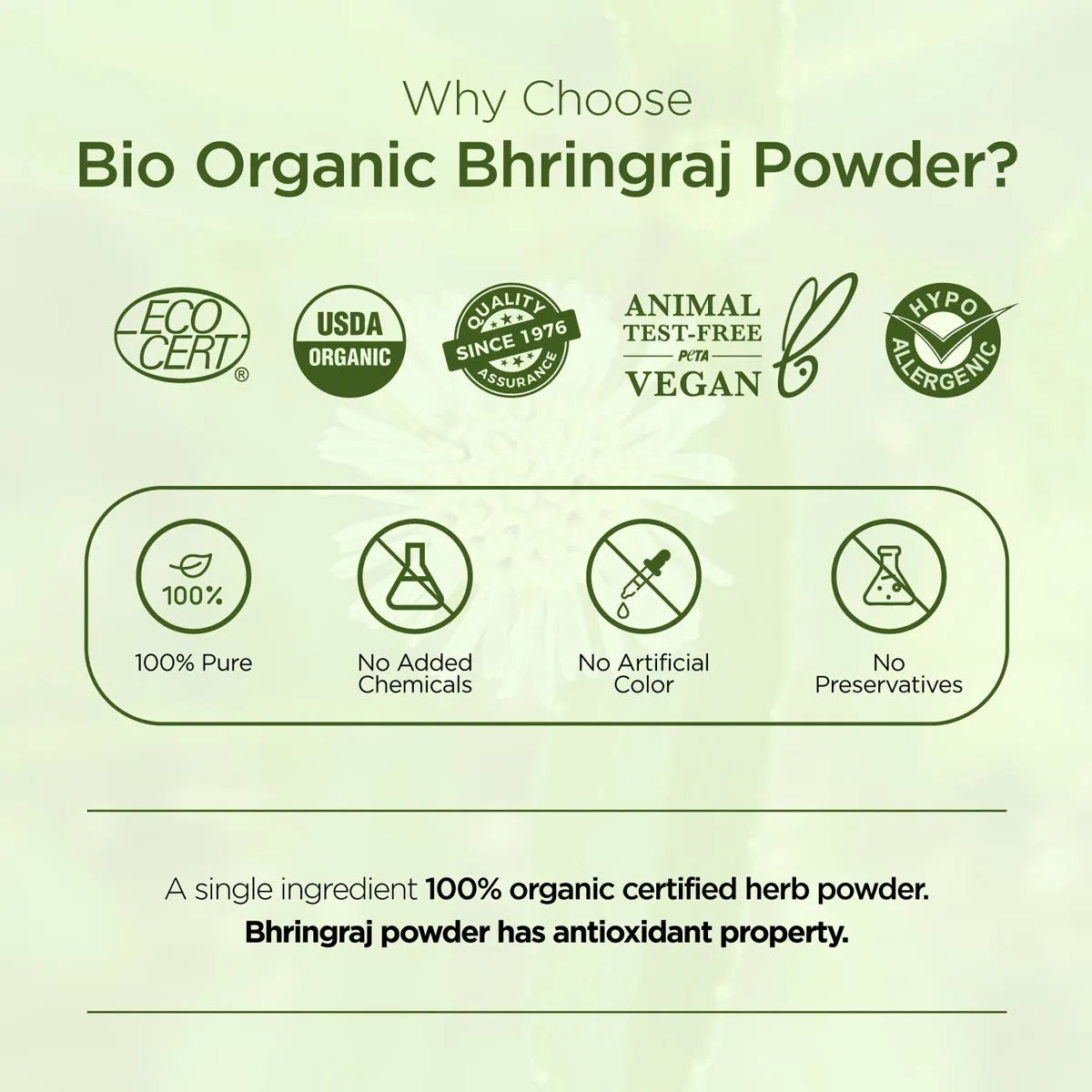 Bio Organic Bhringraj Powder - 100gm