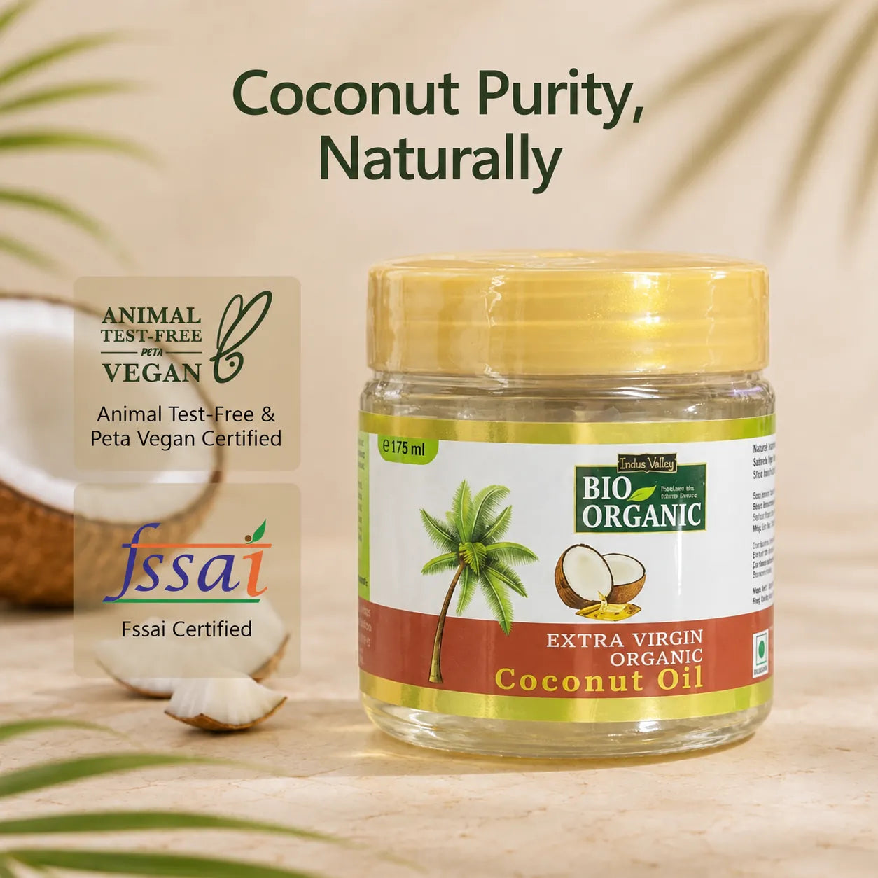 Coconut purity and naturally 