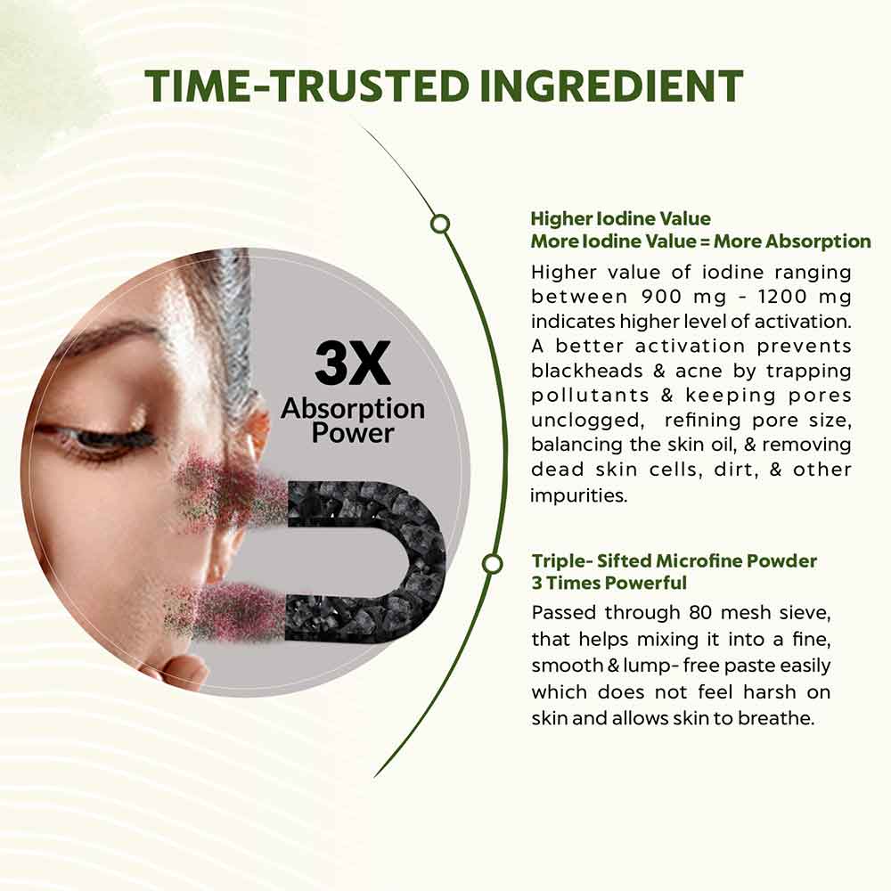 Organic & Pure Charcoal Powder Time Trusted Ingredients