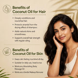 Bio Organic Extra Virgin Coconut Oil for Hair and Skin - 100% Natural & Pure