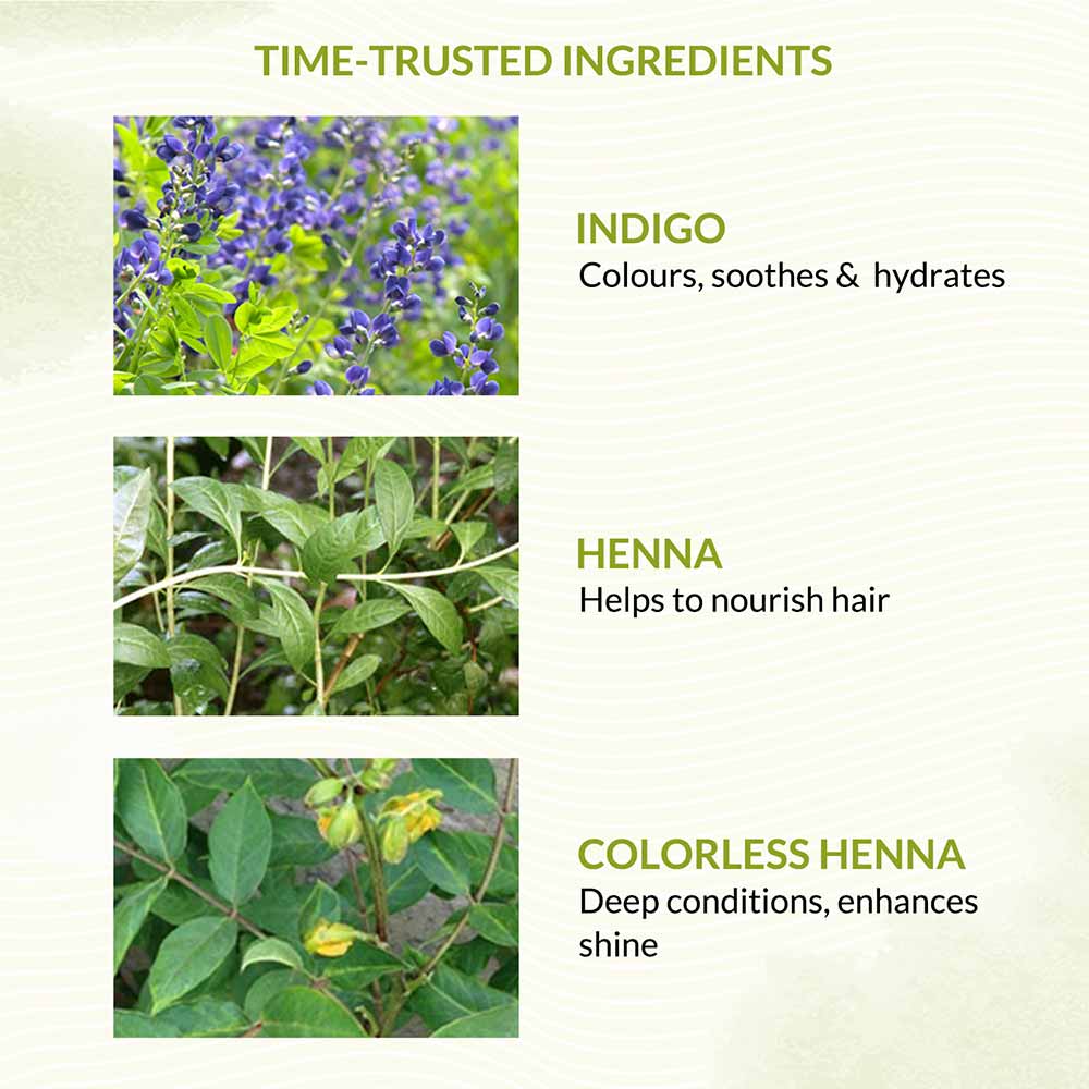 Dark Brown Henna Hair Colour - Time Trusted Ingredients 