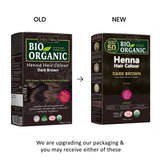 Dark Brown Henna Hair Colour Old New Packaging 